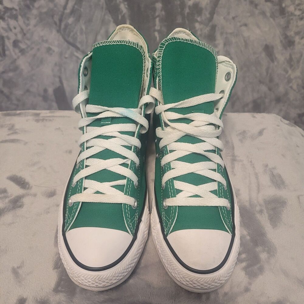 Converse All Star Chuck Taylor High Top Green Canvas Shoes Womens Size 9.5 - Picture 3 of 10